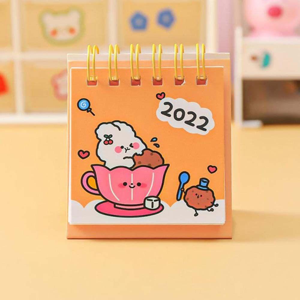 [Elegan] Kalender 2022kalender Lucu Kreatif Mini Tahunan Meja Organizer Perlengkapan Sekolah Alat Tulis Kalender Bulanan