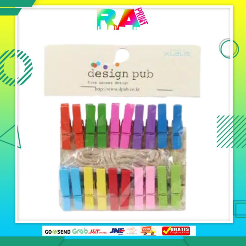 Jepitan polaroid warna warni / Wooden clip / jepitan kayu polaroid / jepitan polaroid