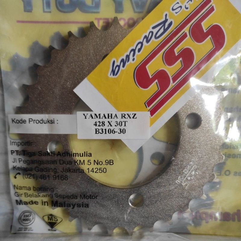 Gear Belakang SSS 428 28 30 31 32 33 34 35 36 37 38 39 40 RXZ RXKing Jupiter Vega MX FIZR-SSS 428-30