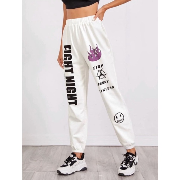 Jogger Fight Night | JOGGER WANITA PRIA / CELANA PANJANG JOGER UNISEX