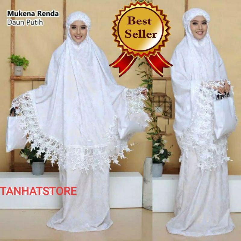 TERBARU Mukena Putih Full Renda Bordir Katun SYANTIK Tasikmalaya Embroidery Original dan elegan