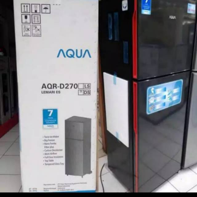 KULKAS LEMARI ES AQUA 2 PINTU AQR-D270 KHUSUS BANDUNG