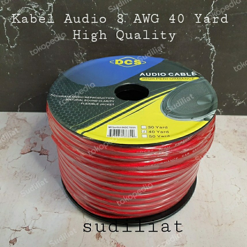 KABEL STRUM POWER AUDIO MOBIL - 8 AWG DCS 40 YARD