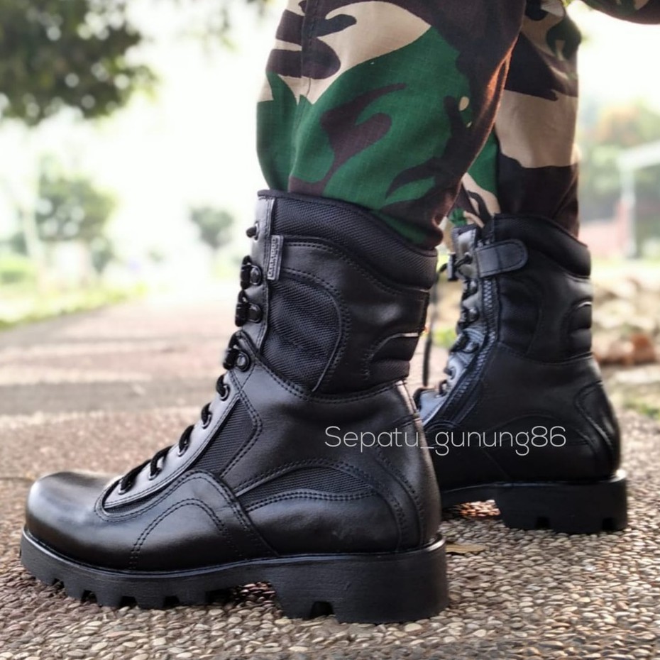 sepatu pdl kulit asli boots tactical SEPATU PDL TNI POLRI SATPOLPP SECURITY brand caanggo