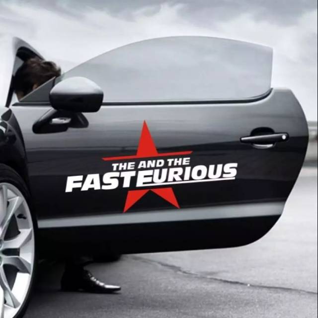 Stiker mobil stiker kap pintu fast and furious