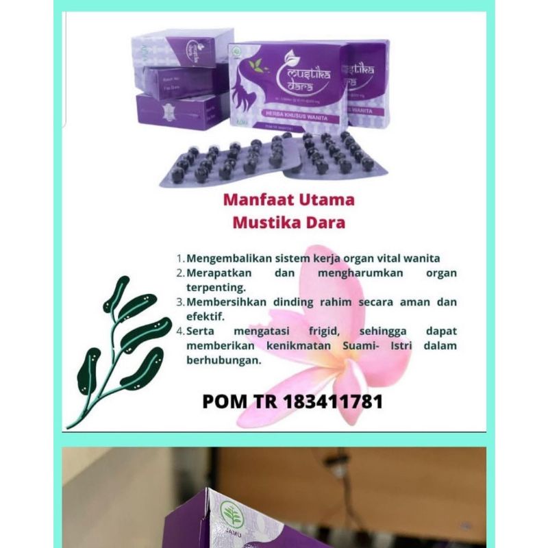 𝗠𝘂𝘀𝘁𝗶𝗸𝗮 𝗗𝗮𝗿𝗮 𝗢𝗿𝗶𝗴𝗶𝗻𝗮𝗹 - Mahkota Dara Herbal - Pil Obat Kewanitaan Merapatkan dan Mengharumkan Miss V mustikadara Kista Organ Intim Wanita Cepat Hamil Miom Myom