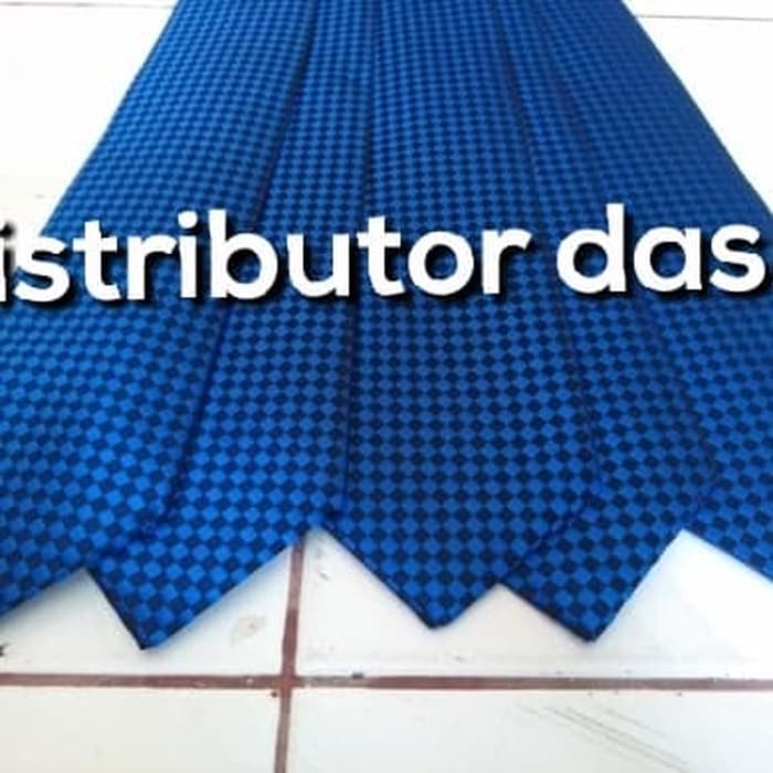 Dasi Panjang Motif Kotak Warna Biru Elektrik Grosir Distributor Dasi