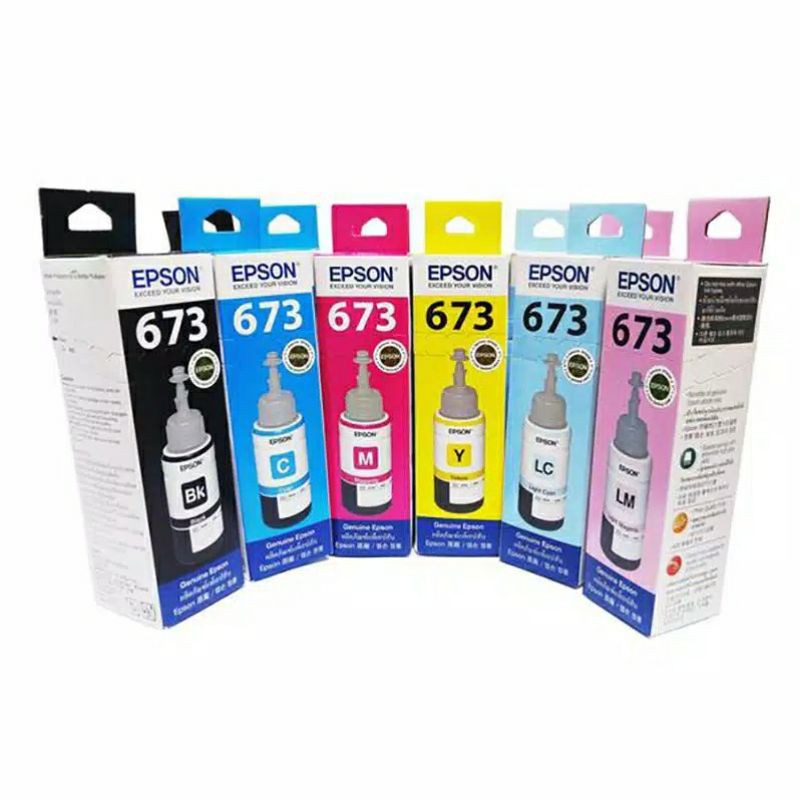 Paket Tinta Epson 673/T6731/L800 [B/C/M/Y/LC/LM]