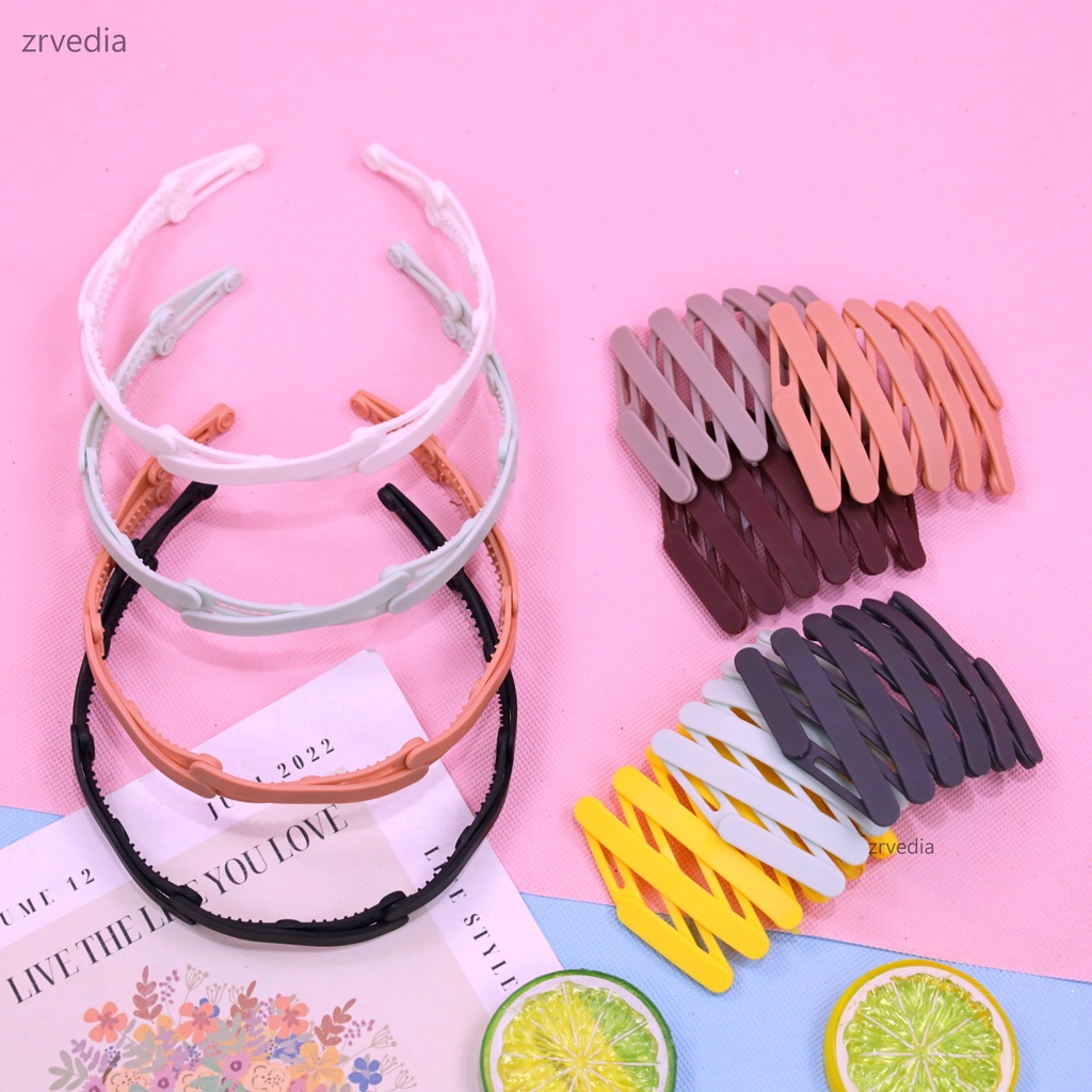 [BISA PILIH WARNA] Bando Lipat Fashion Korean / Bandana Magic Folded Elastis Polos Style Premium Perempuan ZR Vedia