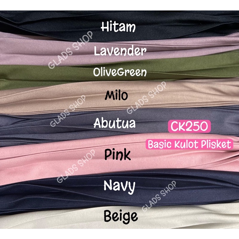 CELANA KULOT PLISKET BASIC CK250 FASHION WANITA