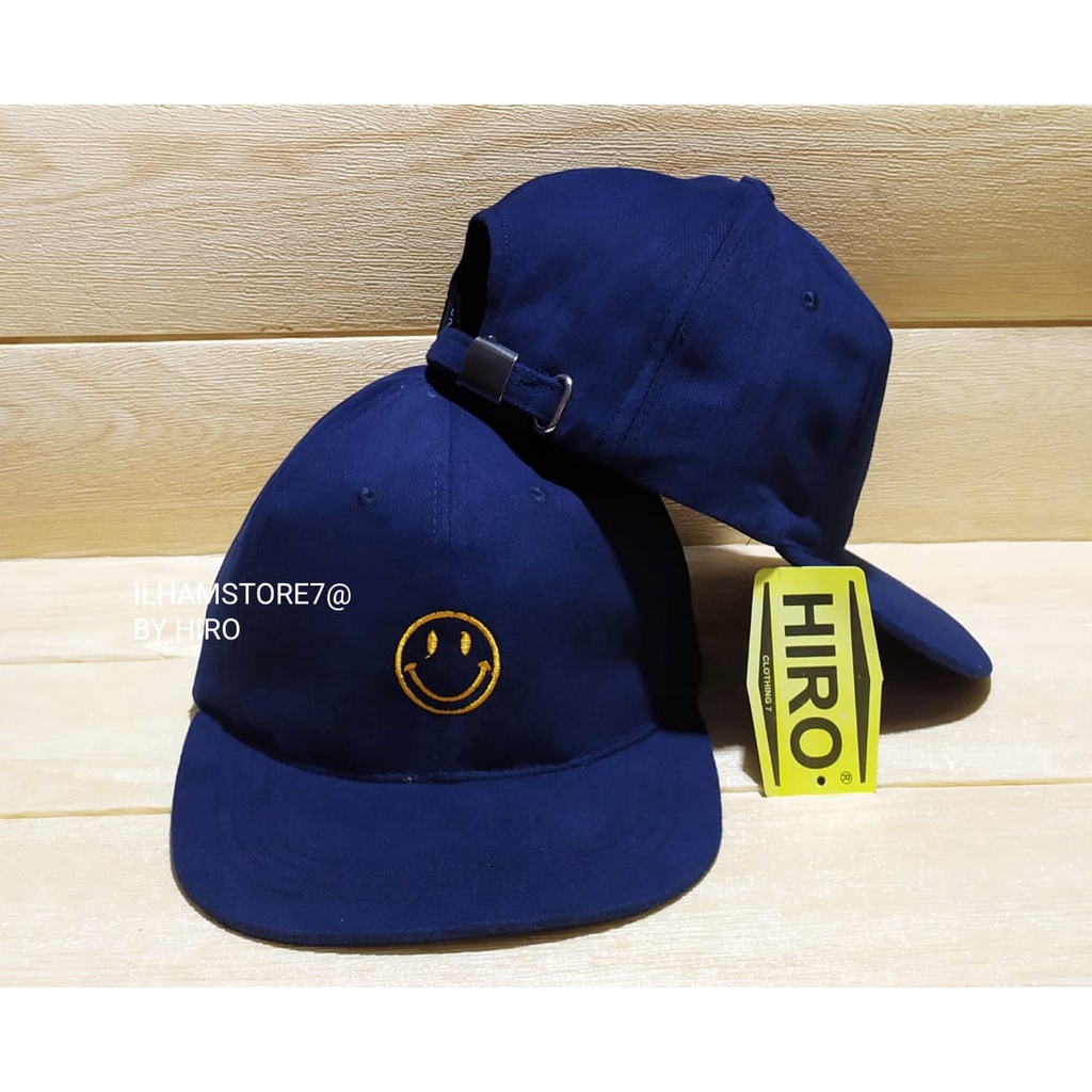 [COD]Topi Snapback Bordir SMILE EMOGI New Model/Topi Hiro Terlaris/Topi Distro Keren