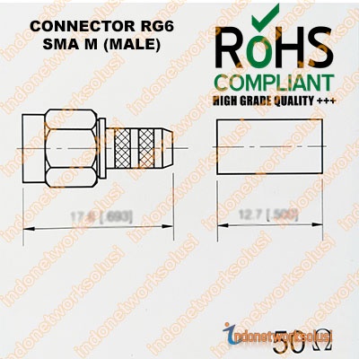 KONEKTOR CONNECTOR RG6 SMA M (MALE)