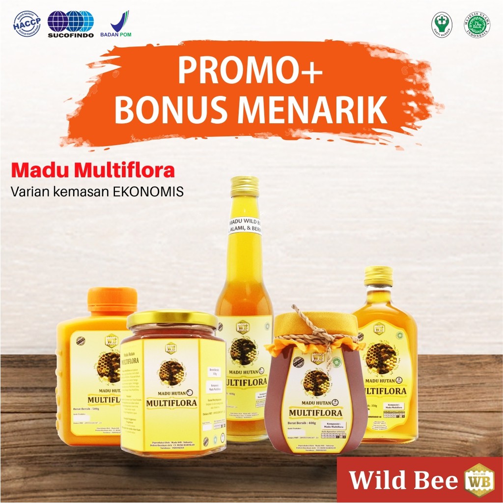 

Madu Multiflora kemasan tanggung / Lebah Apis Melifera - Garansi Murni & Asli 100%