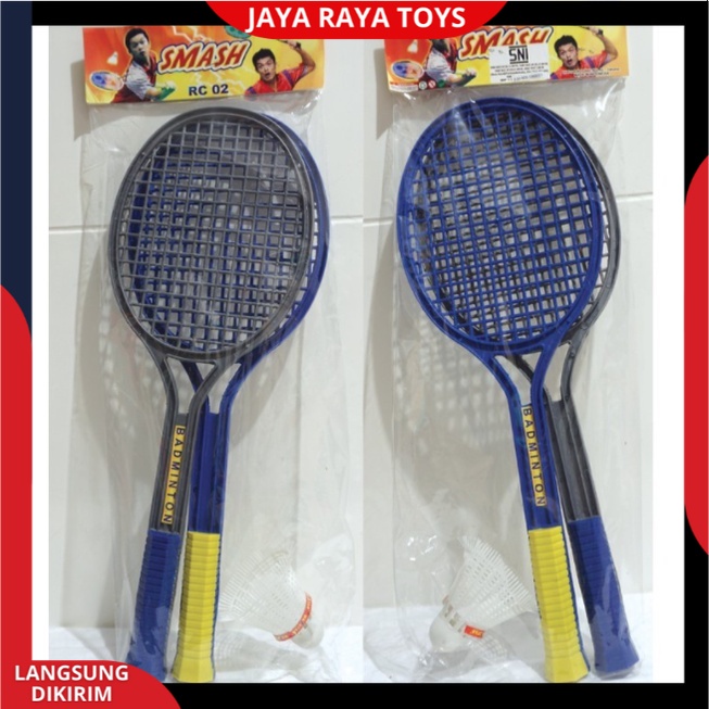 Mainan Anak Set Raket Badminton Mainan Edukatif Anak Bulu Tangkis Olahraga Plastik MURAH SNI