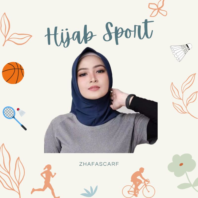 HIJAB SPORT - KERUDUNG OLAHRAGA -KERUDUNG SPORT