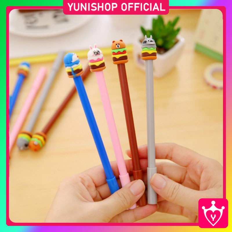 Pena Burger Karakter Pulpen Gel Lucu Import / Pulpen Hamburger Unik Stationery / TV-51