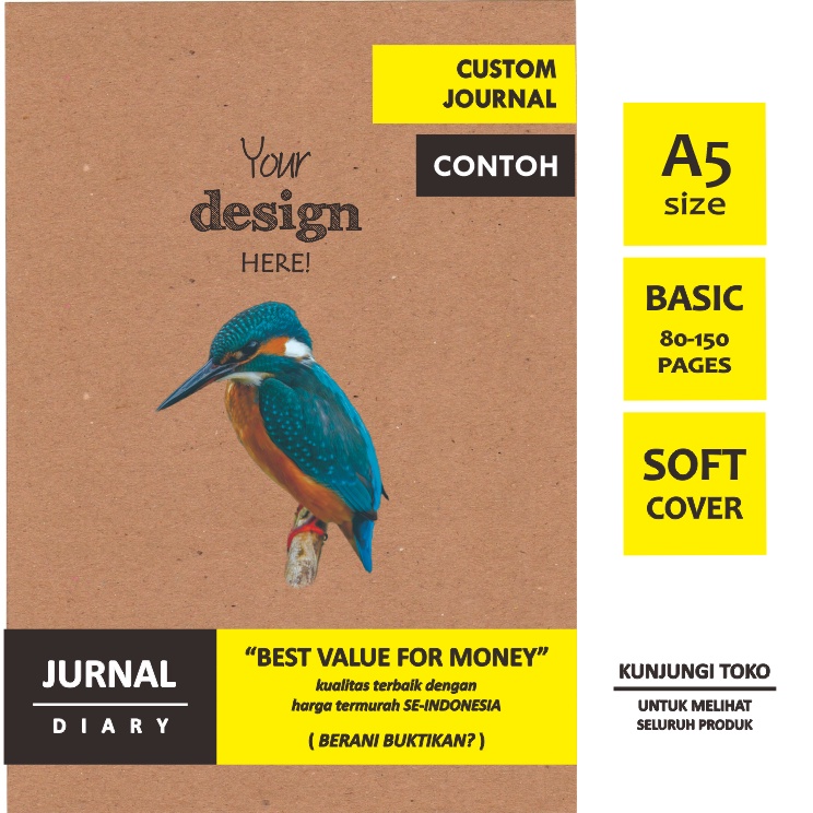 

JURNAL DIARY Custom VINTAGE Style A5 Softcover BASIC Version