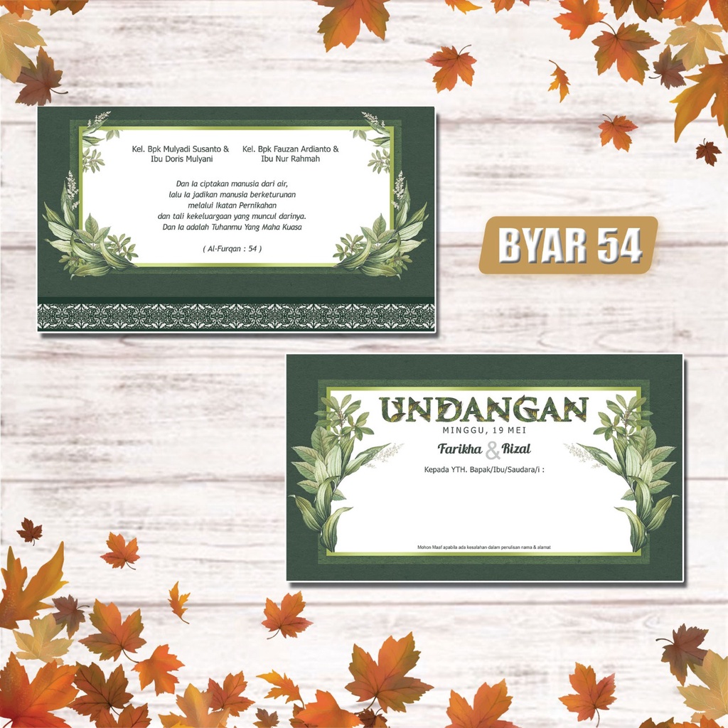 Blangko Undangan BYAR 54