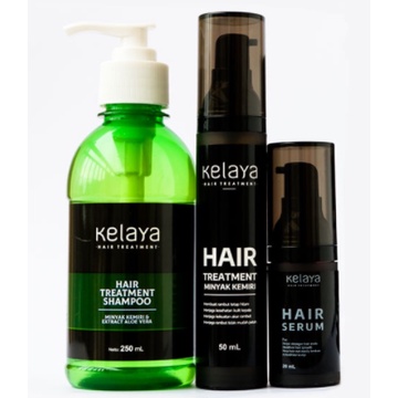 KELAYA HAIR TREATMENT bisa COD dijamin ORI Shampoo Shampo Botak Rontok Penumbuh Rambut kelayang kalaya-Paket Komplit