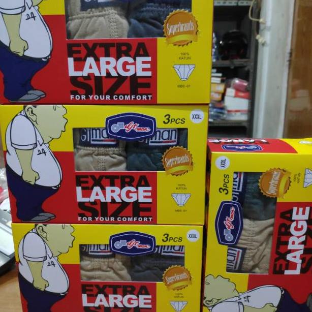 Produk ETBYA CELANA DALAM PRIA GT MAN MBS JUMBO, CD PRIA GT MAN BIG SIZE PASTI ORI MBS XXL - XXXL -