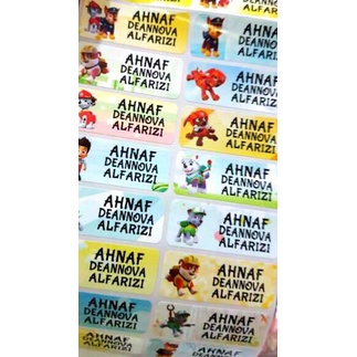 

『BRANDS FESTIVAL』 Label nama anti air stiker waterproof Paw Patrol serbuuu !
