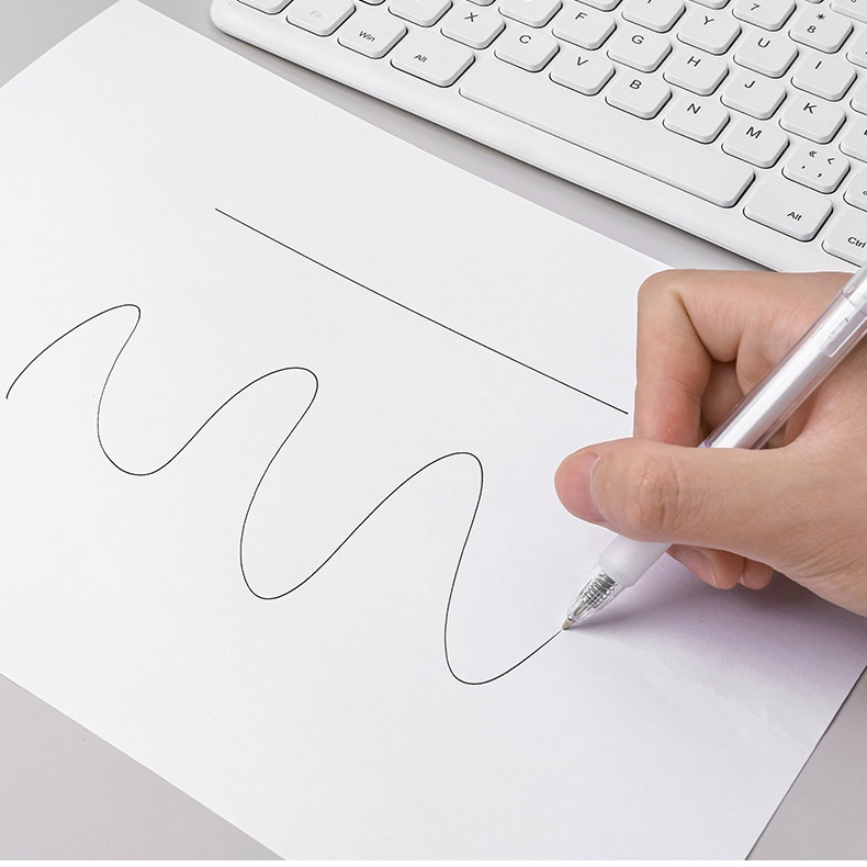 1pc Pulpen Tinta Gel Isi Ulang 0.5mm Bahan Plastik ABS Warna Hitam Untuk Kantor