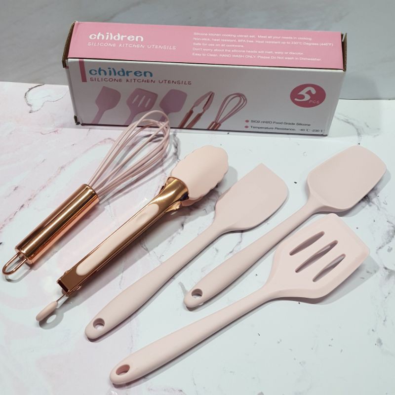 mini kitchen utensil set whisk Rose gold