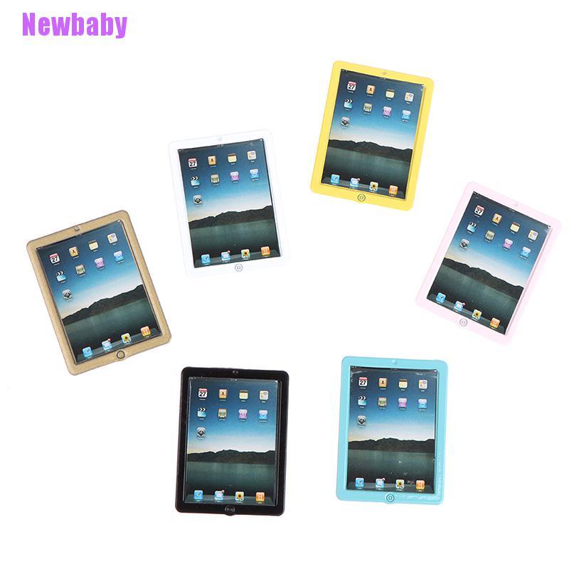 (Newbaby) Miniatur Tablet PC Skala 1: 12 Untuk Aksesoris Rumah Boneka