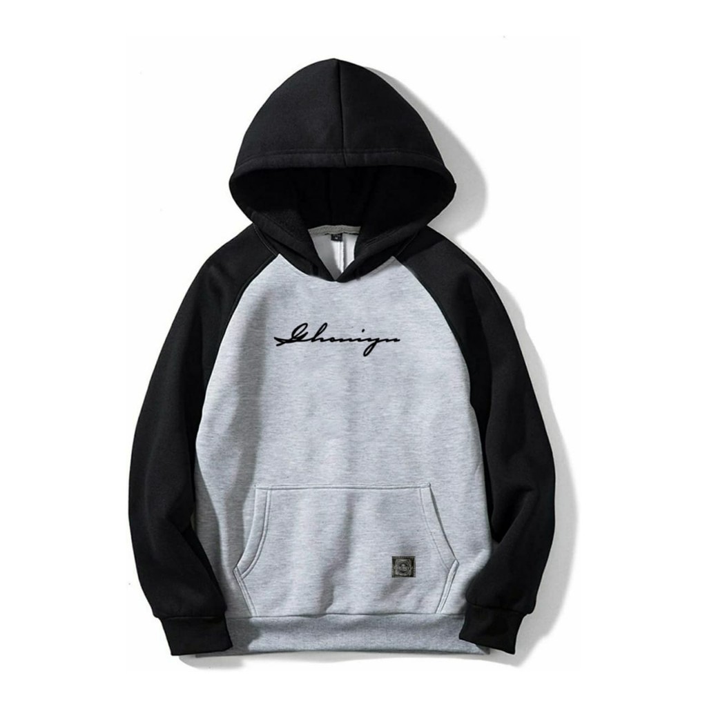 Jaket Sweater Ghoniyu Original Simple Logo Bordir Sweater Streetwear Hoodie Unisex Kombinasi