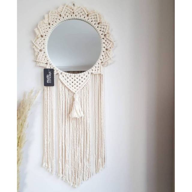 Macrame wall mirror