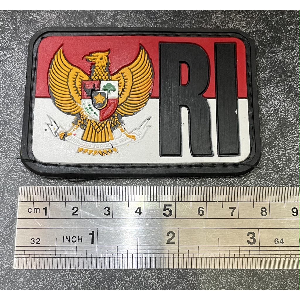 Patch Indonesia Garuda - Patch Velcro RI - Prepetan RI Garuda -  Velcro Karet