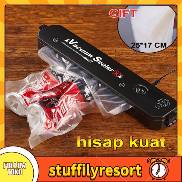 COD/Mesin Vacuum Sealer Makanan FOOD GRADE / Alat SEALER MAKANAN Hampa Udara/ FREE Vacuum Bags NEW