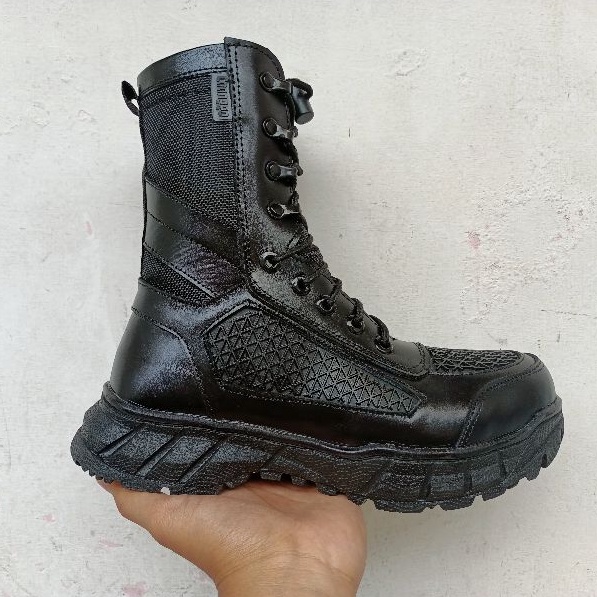 sepatu pdl tni pdl polisi, security dinas lapangan terbaru caanggo produksi bahan kulit sapi asli-5