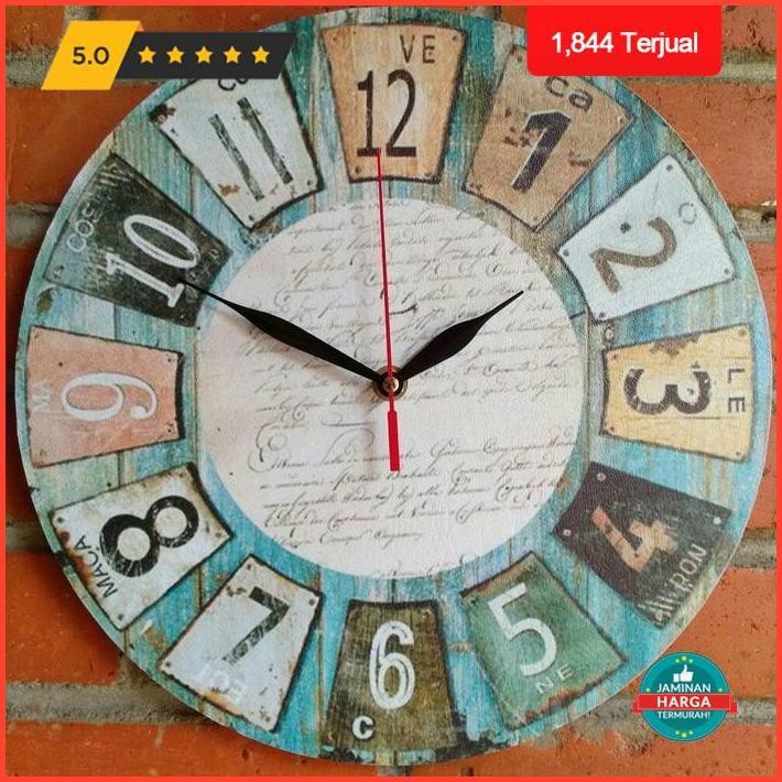 Dekorasi Rumah Jam Dinding Vintage Premium