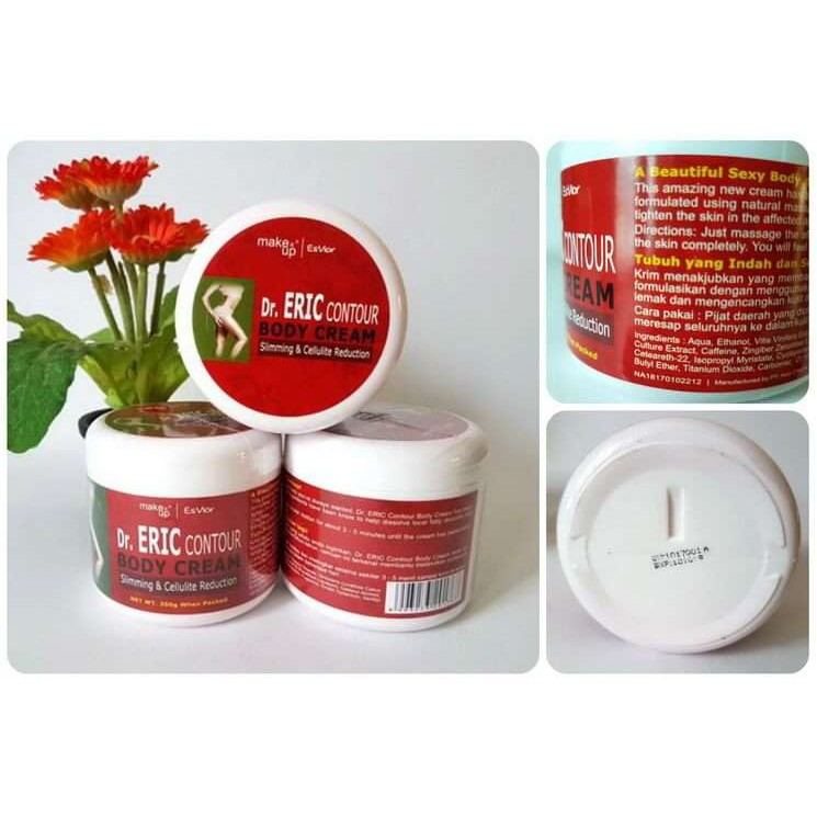 Dr Eric Contour Body Cream 250gr BPOM Slimming &amp; Cellulite Reduction ORIGINAL GIRLSNEED77 Krim Panas