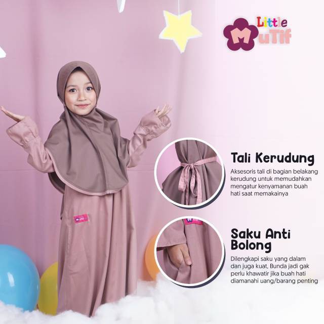 Gamis Anak MUTIF LMG ZAINAB || Sarimbit Mutif UMA