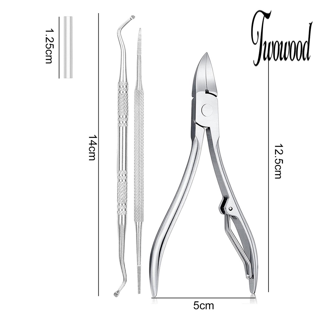 Twowood 1 Set Alat Perawatan Kuku Kaki Ingrown Bahan Stainless Steel Adjustable