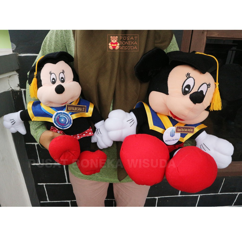 Boneka Wisuda Minnie Mouse Lucu Terlaris Termurah Minie mouse Mini Miki Tikus