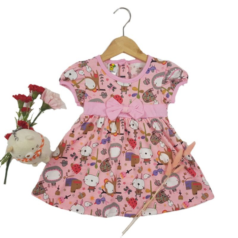 DRESS FASHION ANAK PEREMPUAN 1-2TAHUN KARAKTER FASHION CUTE