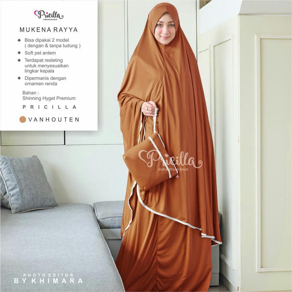Mukena Pet Dewasa Jumbo Rayya by Priscilla Mukena Jilbab