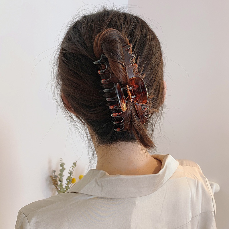JEPIT JEPITAN MODEL TULANG BADAI JEDAI CEPOL HAIRCLIP KLIP PANJANG RAMBUT KOREA WANITA KOREAN WOMEN BONE JAW THICK HAIR ACCESSORIES CLUTCHER CLAW CLIP CLIPS ACRYLIC SOLID COLOR LARGE SIZE HITAM TRANSPARAN