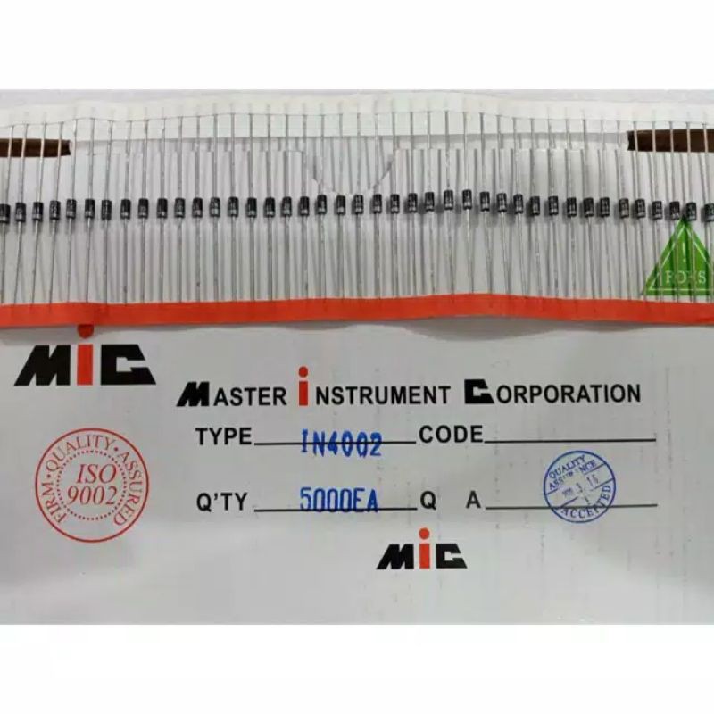 10 pcs Dioda 1n4002 1A 100V / IN4002 Rectifier Silicone Diode 1N 4002