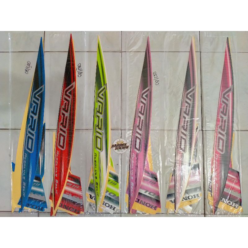 Striping lis sticker standar ORI honda vario 110 2008 cbs stiker vario 110 karbu 2008