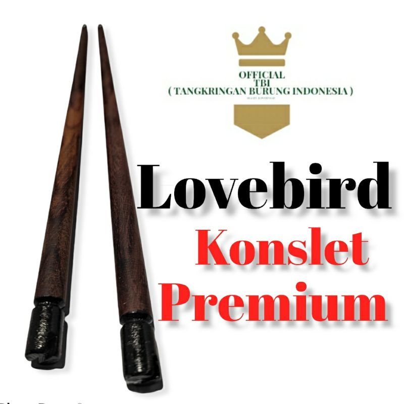 Tangkringan LOVEBIRD KONSLET bulat sonokeling premium
