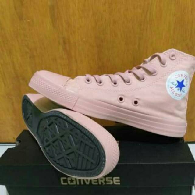 Sepatu high full peach/putih peach.boot