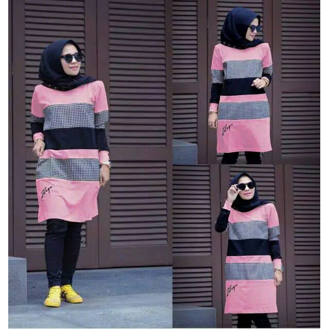 FWG - TUNIK ZOLA / TUNIK KOMBINASI / TUNIK WANITA / PAKAIAN WANITA TERBARU TUNIK / TUNIK