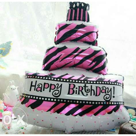 

Balon Cake Happy Birthday Ulang Tahun Ungu 40cm