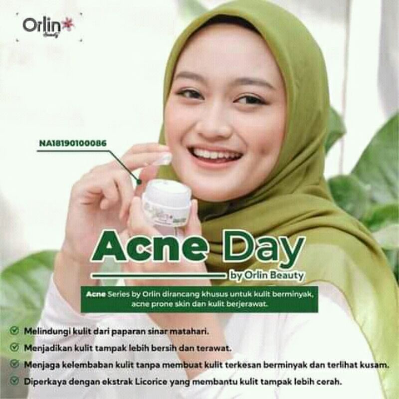 Orlin Beauty Day cream whitening platinum,acne dan flek whitening platinun