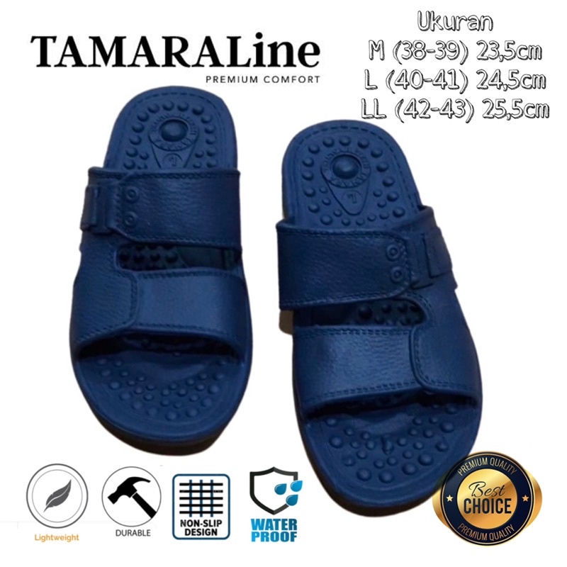 Sandal Selop Slide Slip on Karet Pria Dewasa / Remaja - TAMARALINE 165 / Bahan Premium Lentur Empuk Ringan Kuat Anti Slip Anti Air / Model Sandal Casual Santai Rumah Hotel Outdoor Kamar Mandi Murah Original