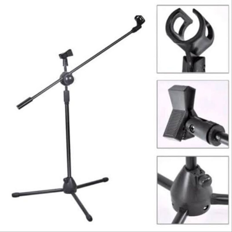 STAND MIC / STANDING MICROPHONE BERDIRI LANTAI HOLDER MIC